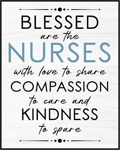 Posterizer 1 pcs-Blessed Are The Nurses With Love To Share-Science & Medical Art-Motivational & Inspirational Art- Decor for Doctors, medical Offi...